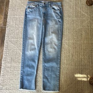 Joe’s High Rise Straight Ankle Jeans, size 29, light wash